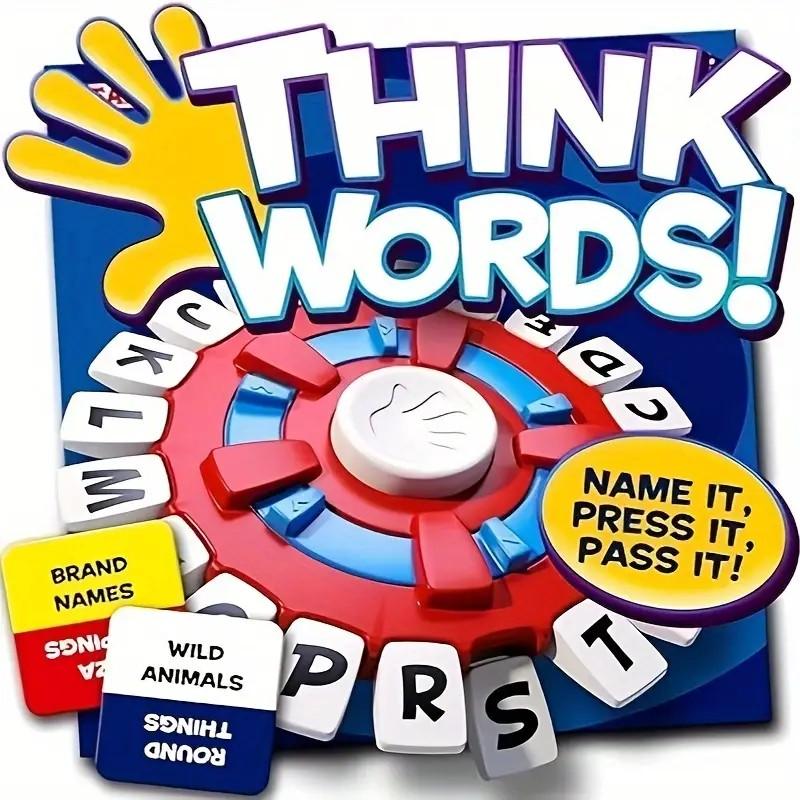 Word Game,Board Games,Games for Adults,Fast-Paced Fun Family Card Game in Portable Packaging,Race Against The Timer to be The Last Player,Learning Game Great for All Ages (Red+Black)