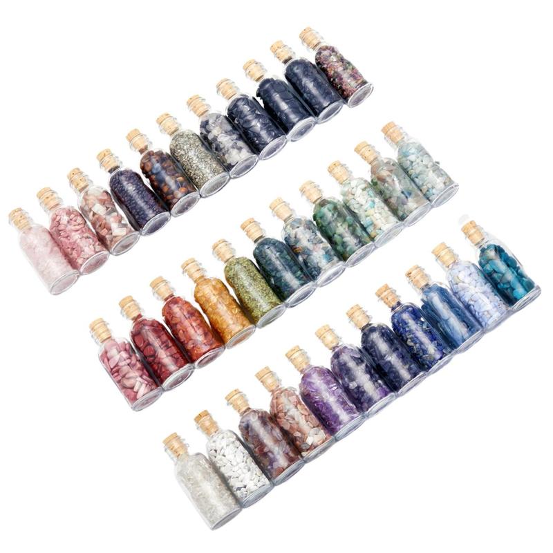 Gemstone Bottle (70 stone types available) Stone Bottles by New Moon Beginnings - Gemstone Chips