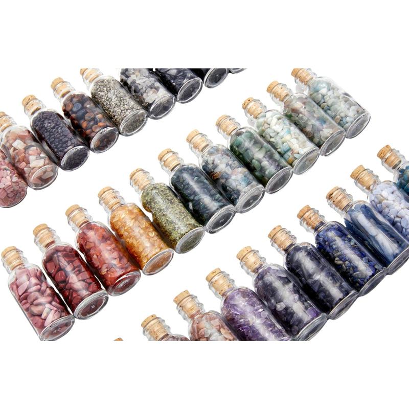 Gemstone Bottle (70 stone types available) Stone Bottles by New Moon Beginnings - Gemstone Chips