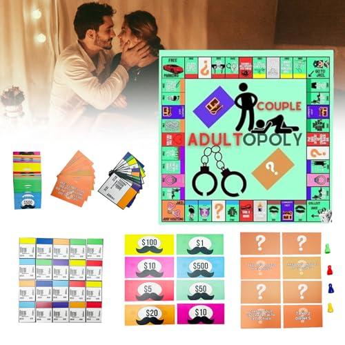 Adultopoly Couple Game Card Board Game - Date Night Couple Games (1 Set)