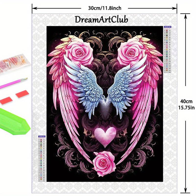 Diamond Painting Kit Flower Angel Wings Diamond Mosaic 5D DIY Cross Stitch Kits Diamond Art Home Decoration Creative Handicrafts