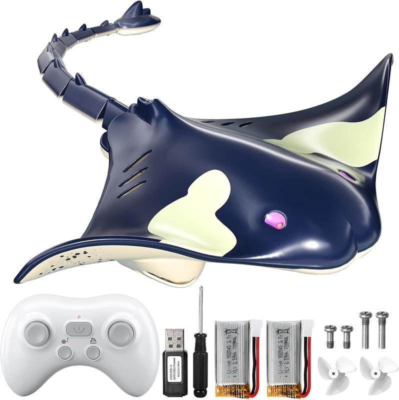 Remote Control Manta Ray Toy ，High Simulation Devil Ray for Pool Bathroom Great Gift ，Shark Toys，Exquisite gifts, Christmas gifts, birthday gifts,