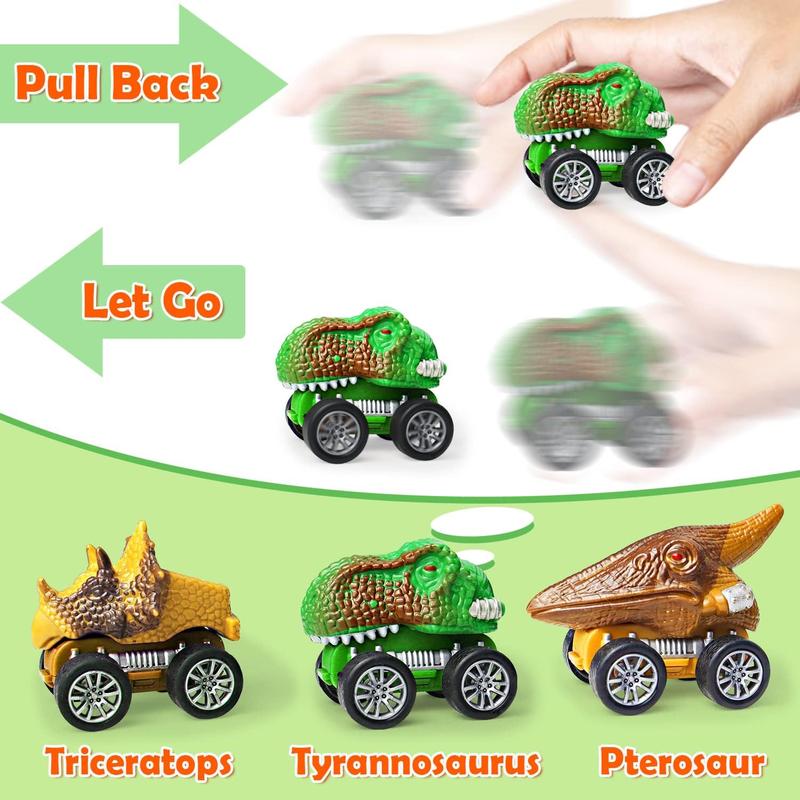 Dinosaur Toys for Kids 3-5-7, 11 in 1 Dinosaur Truck with Light, Music & Roar Sound, Dino Toddler Toys Including Toy Truck, Dinosaur Cars, Mini Dinosaur Figures & Slide, Toys for 3 4 5 6 Year Old Boys