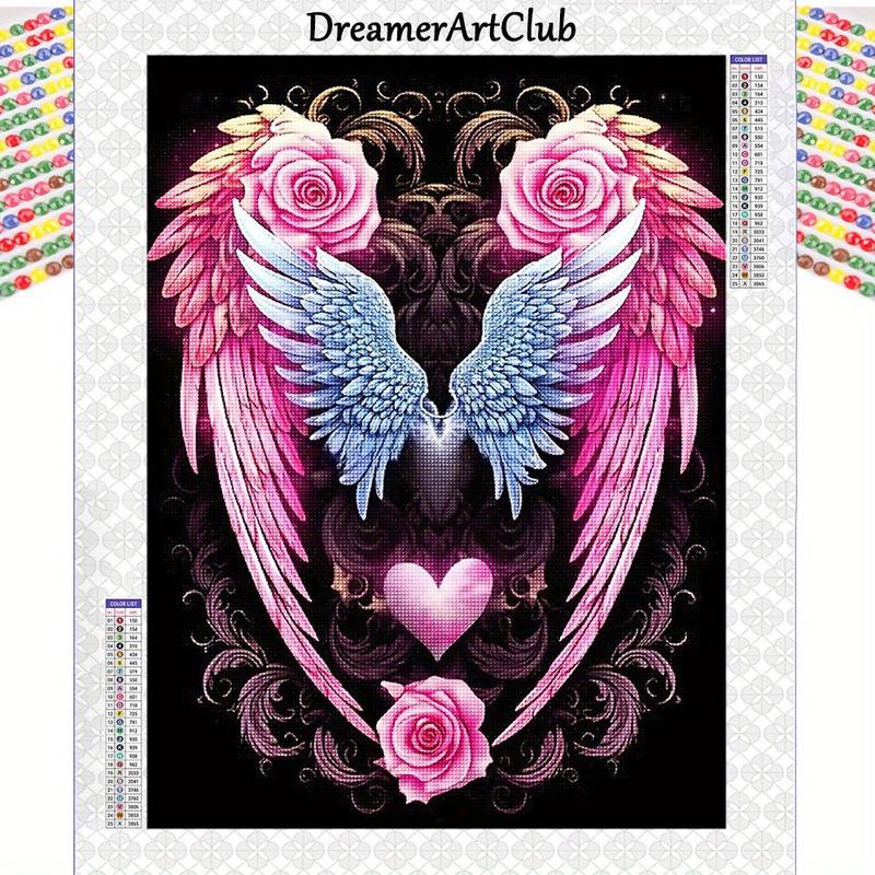 Diamond Painting Kit Flower Angel Wings Diamond Mosaic 5D DIY Cross Stitch Kits Diamond Art Home Decoration Creative Handicrafts