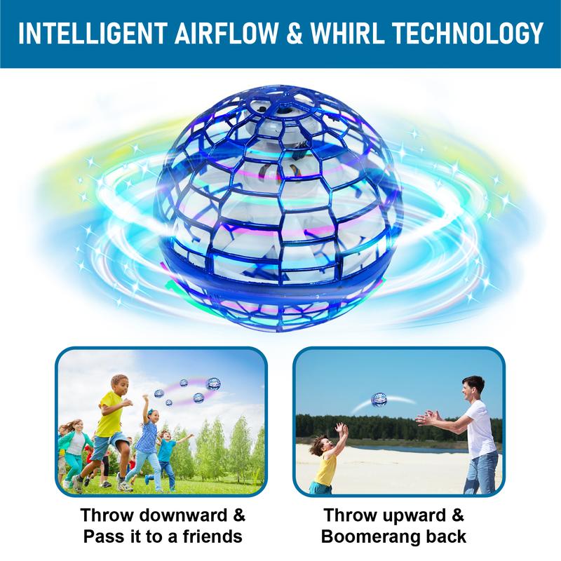 360° Flying Orb Toy for Kids – Flying Space Orb, Magic Spinner, Boomerang Drone Ball for Indoor and Outdoor Fun