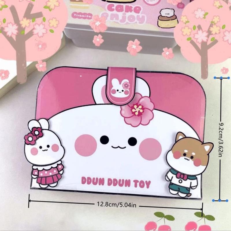 Cartoon Paper Miniature House Kit, Cute Rabbit & Dog Pattern Play House Toy, Creative DIY Scrapbook Decompress Toy for Teens