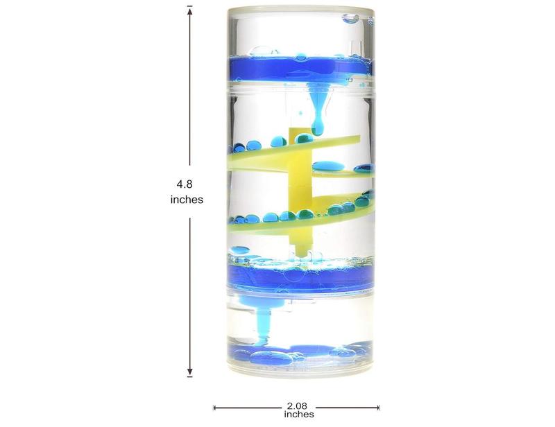 Cylinder Liquid Motion Bubbler Tube | Liquid Sensory Toy Timer | Calm and Relaxing Fidget Office Desk Toy | Helps with Anxiety, Austism, ADHD ideal birthday