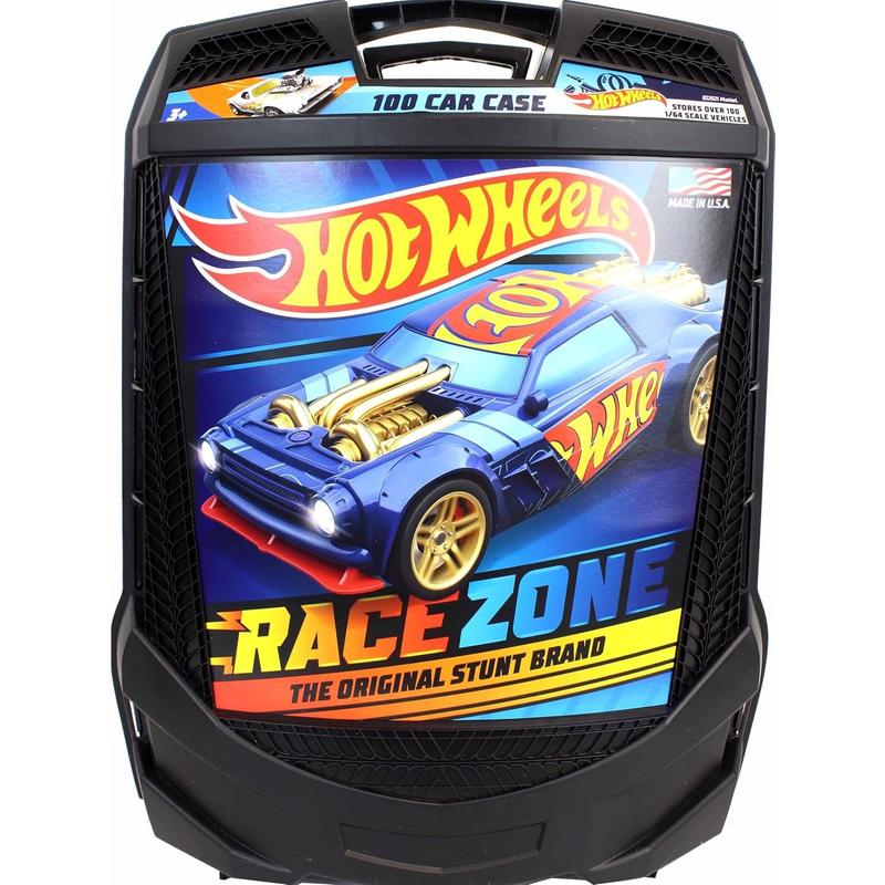 Hot Wheels 100-Car, Rolling Storage Case with Retractable Handle, Model:20135