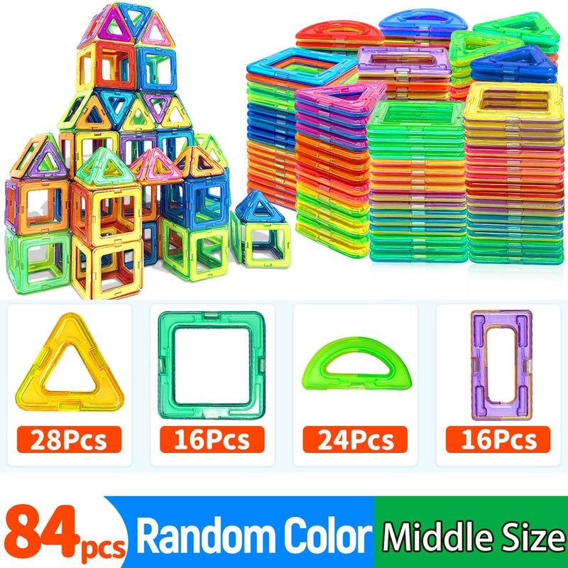 Random Color Tiles Building Blocks, Creative Constructor Set Toys, Educational Learning Toys, Building Toys for Boys Girls Birthday Gifts, Thanksgiving Christmas Gift Set