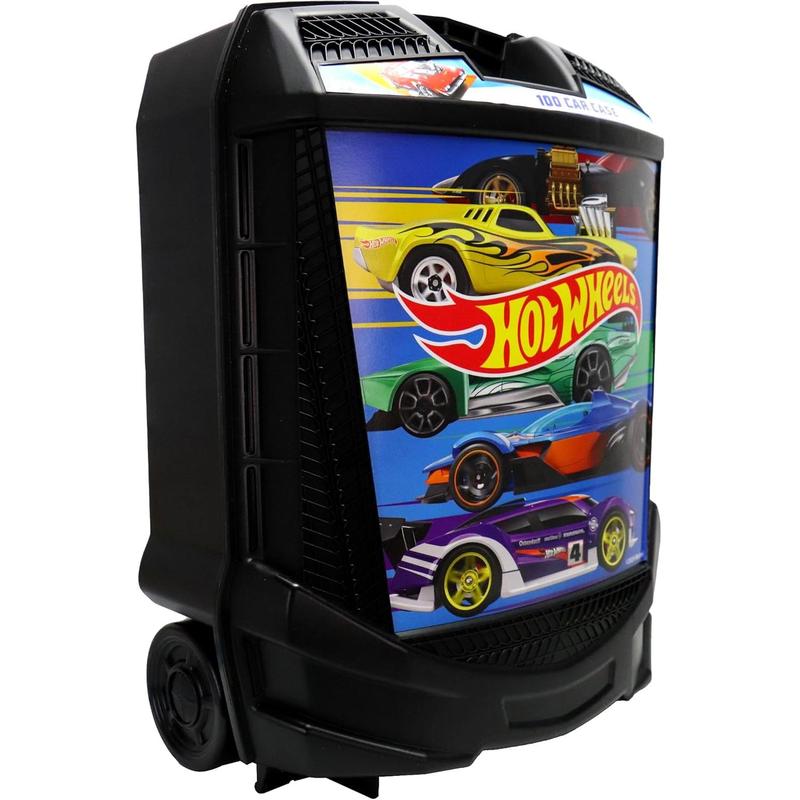 Hot Wheels 100-Car, Rolling Storage Case with Retractable Handle, Model:20135